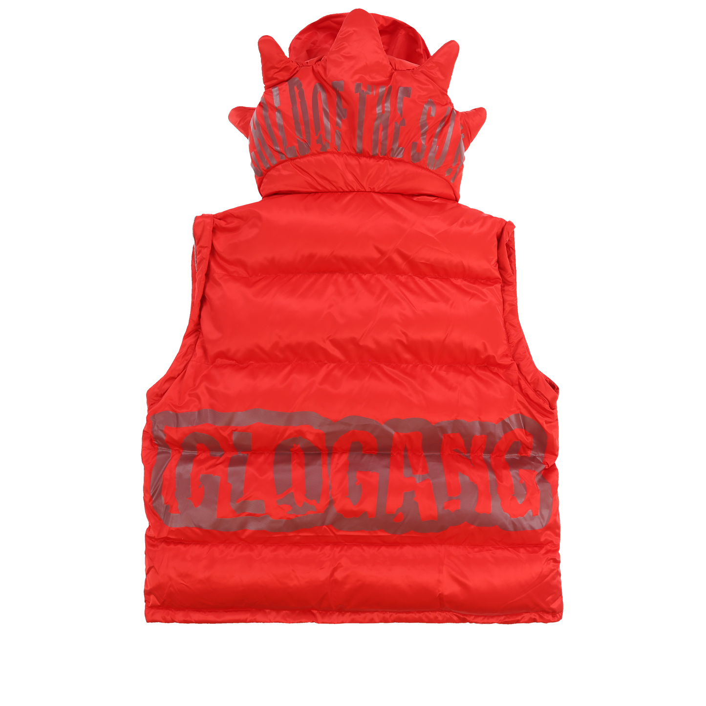 Glocler Flare Collar Puffer Jacket (Red)