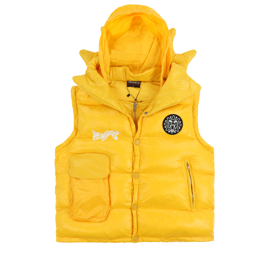 Glocler Flare Collar Puffer Jacket (Yellow) – Glo Gang Worldwide