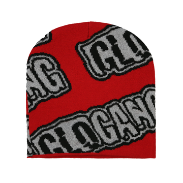 All Over Font Logo Beanie (Red)