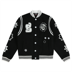 Glorious Galaxy Varsity Jacket (Black) – Glo Gang Worldwide