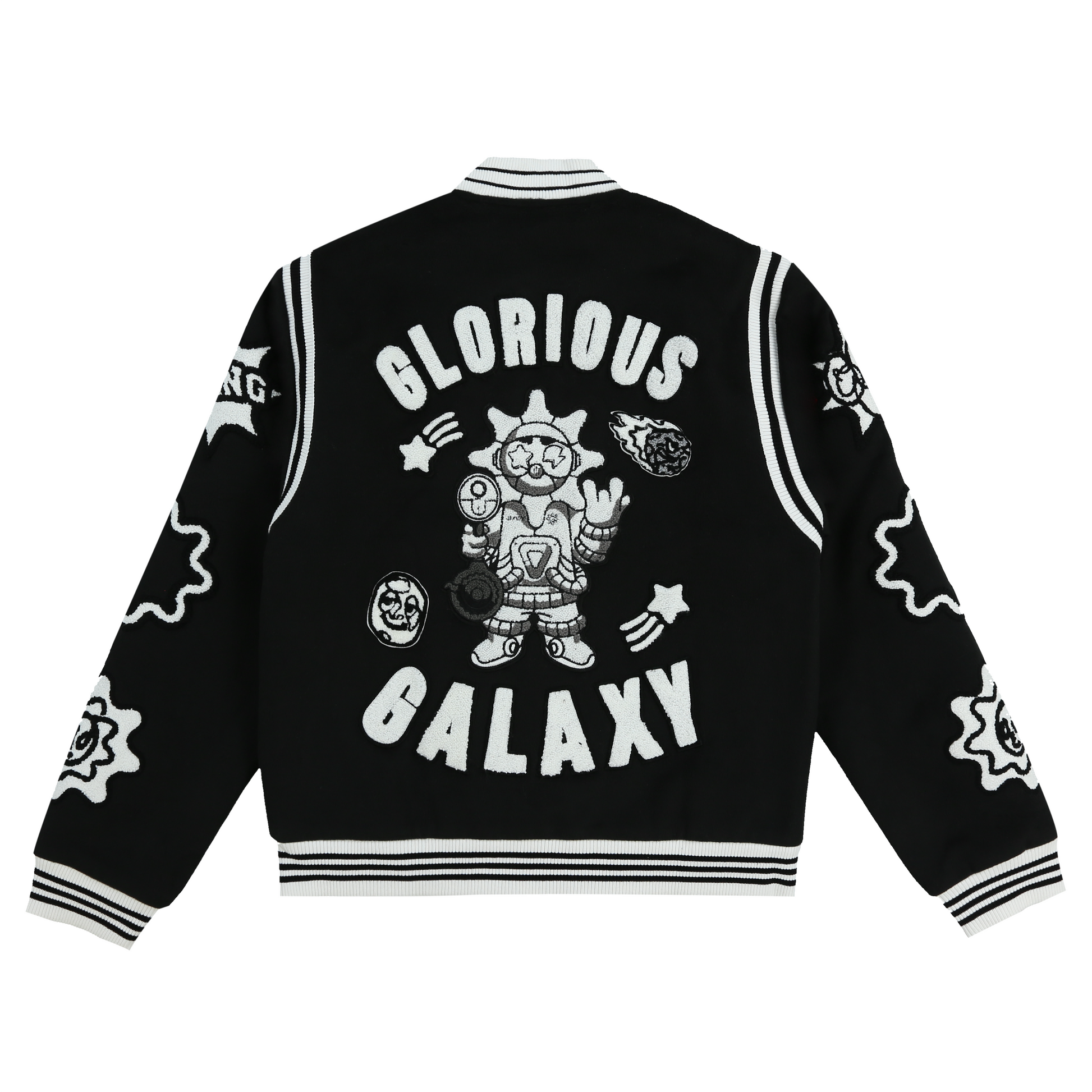 Glorious Galaxy Varsity Jacket (Turquoise) – Glo Gang Worldwide