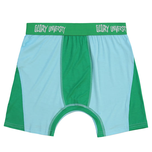 Glory University Boxers (Green / Light Blue)
